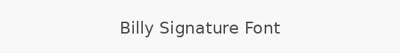 Billy Signature Font