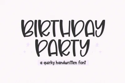 Birthday Party | Handwritten Font