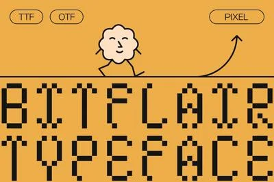 BITFLAIR Typeface Pixel Font