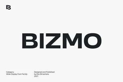 Bizmo; 18 Fonts of Display Family
