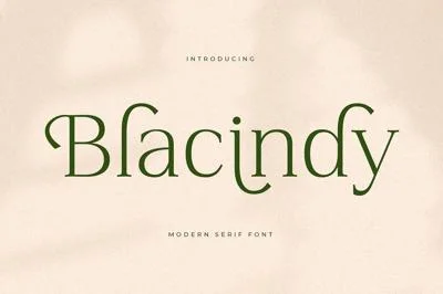 Blacindy Modern Serif Font