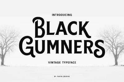 Black Gumners Vintage Typeface Free Download