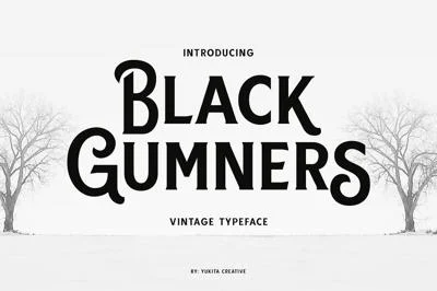 Black Gumners Vintage Typeface Free Download