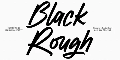 Black Rough Font