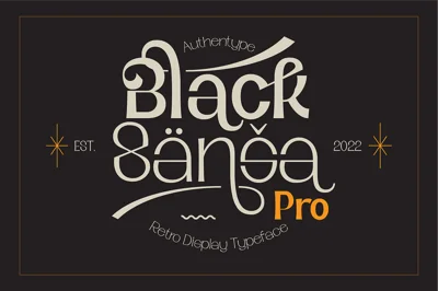 Black Sansa Pro - Retro Display Font