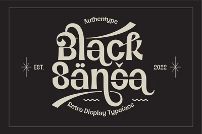 Black Sansa - Retro Display Font