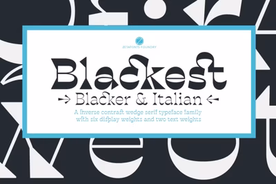 Blackest - 8 fonts Free Download