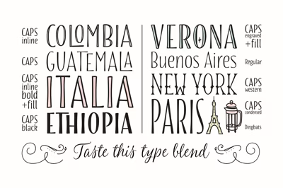 Blend Caps - Display Font Collection Free Download