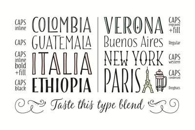 Blend Caps Regular - Display Font