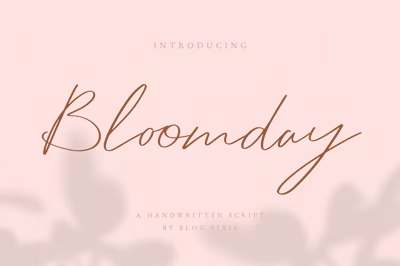 Bloomday Script Font Free Download