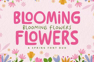 Blooming Flowers - Font Duo Free Download