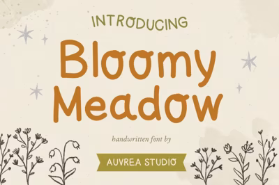 Bloomy Meadow - Handwritten font Free Download