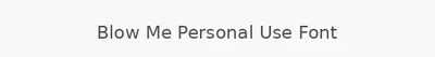 Blow Me Personal Use Font