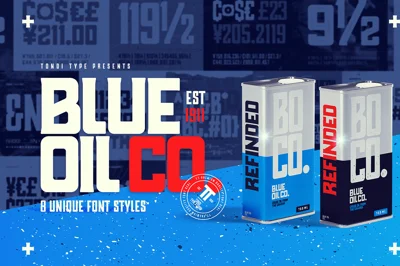 Blue Oil Co. | Vintage Font Family