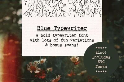 Blue Typewriter SVG font