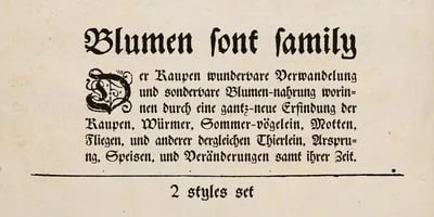 Blumen Font