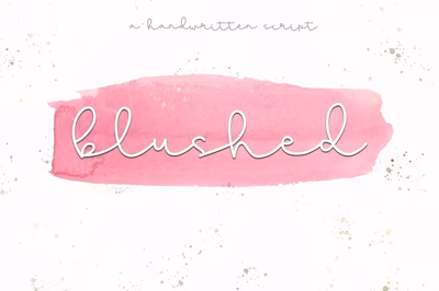 Blushed - Handwritten Script Font Free Download