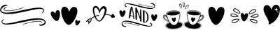 Blustina Extras Font