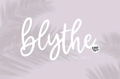 BLYTHE Hand Lettered Script Font