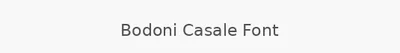 Bodoni Casale Font
