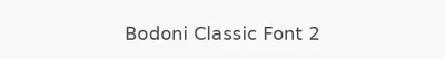 Bodoni Classic Font 2