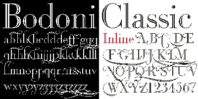 Bodoni Classic Inline Font