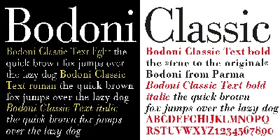 Bodoni Classic Text Font