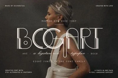 BogArt Deco - Ligature Font Family