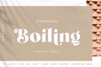 Boiling Variable fonts Free Download