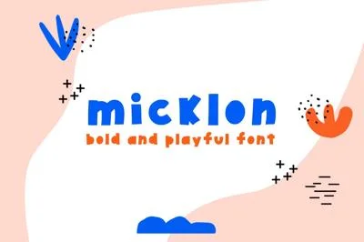 bold and playful kids font MICKLON