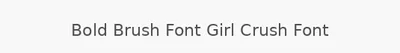 Bold Brush Font Girl Crush Font