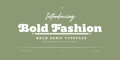 Bold Fashion Font