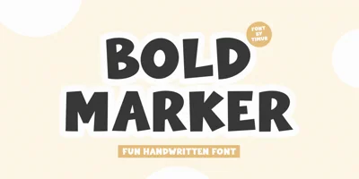 Bold Marker Font