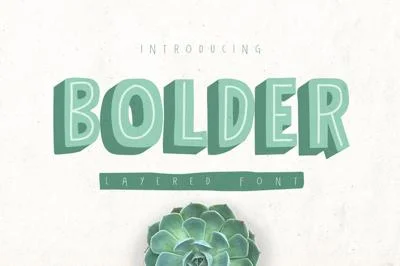 Bolder Layered Font