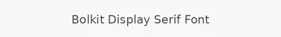 Bolkit Display Serif Font
