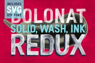 Bolonat Watercolor SVG & OTF fonts.