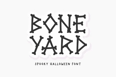 Boneyard | Skeleton Halloween Font