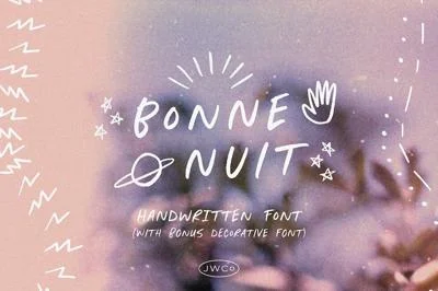 Bonne Nuit – Magical font w/ dingbat