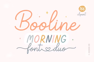 Booline Morning - Monoline Font Duo Free Download