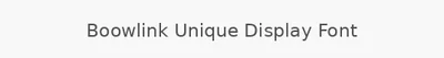 Boowlink Unique Display Font