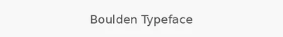 Boulden Typeface