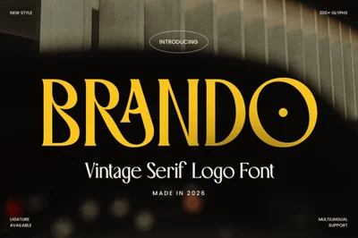 Brando Vintage Logo Serif Font