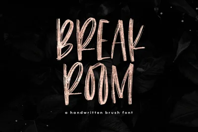 Breakroom - Handwritten Brush Font