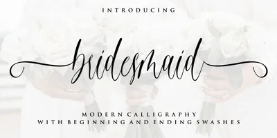 Bridesmaid Font