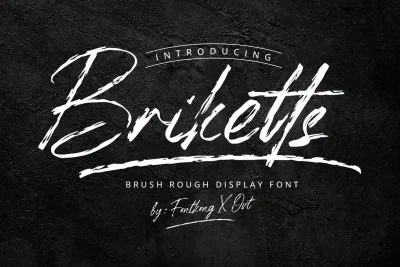 Briketts - Brush Rough Display Font