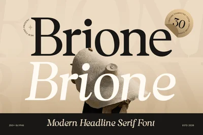 Brione Modern Editorial Serif Font