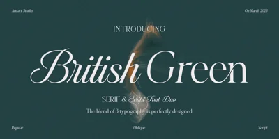 British Green Font Duo