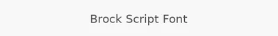 Brock Script Font