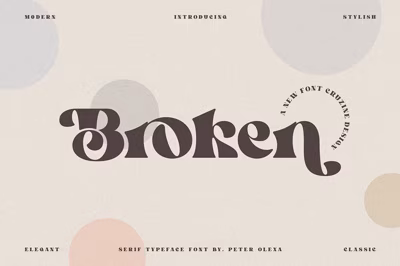 Broken - Bold Serif Font Free Download