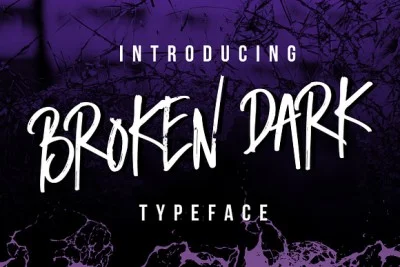 Broken Dark Typeface Font